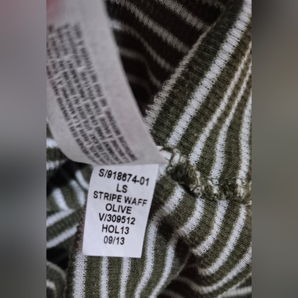 GAP White and Green Hooded Sweatshirt with Stripes - Picture 5 of 6